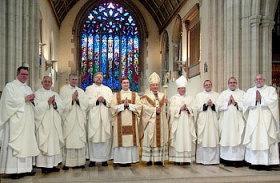 Fr Christopher Pearson, Fr Christopher Lindlar, Fr Nicholas Leviseur, Fr Simon Heans, Deacon James Bradley, Archbishop Peter Smith, Mgr Keith Newton, Fr Ivan Aquilina, Fr Edward Tomlinson, Fr Stephen Bould