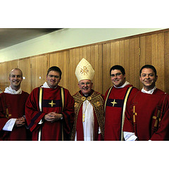 The four Deacons with Archbishop Kelly