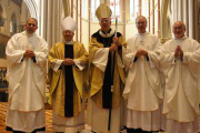 New priests with Mons Newton and Bishop Hollis