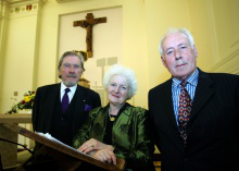 Baroness Julia Neuberger with Catenians Gerald Murphy (left) and Tom Forde (right) who assisted on the evening.