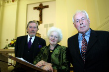 Baroness Julia Neuberger with Catenians Gerald Murphy (left) and Tom Forde (right) who assisted on the evening.