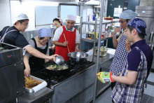 Seminarians preparing lunch