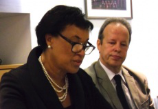 Baroness Scotland, Adrian Child at today's conference
