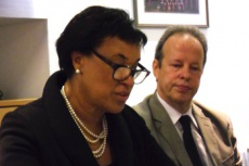 Baroness Scotland, Adrian Child at today's conference