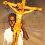 Sudanese boy with cross