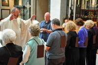 Fr Antony praying for God's blessing on the newly-professed Lay Carmelites