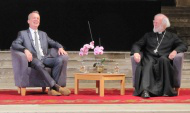 Frank Skinner with Archbishop 