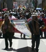 Indigenous marchers