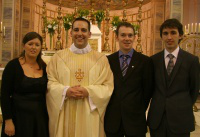 Fr Kevin Heery with friends