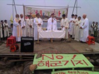 Mass on beach