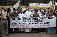Pakistani Christians protest against NATO