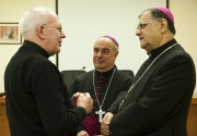 Archbishop Patrick Kelly, Archbishop Paul Sayah, Patriarch Fouad Twal image: Marcin Mazur