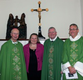 Archbishop Longley, Bishop Regan, Clare Ward, Home Mission Desk, Fr David Oakley  - Picture Peter Jennings