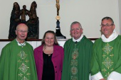 Archbishop Longley, Bishop Regan, Clare Ward, Home Mission Desk, Fr David Oakley  - Picture Peter Jennings