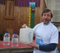 Fr Rob with his daily supply