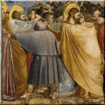 The arrest of Christ by Giotto