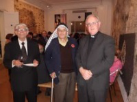 Abu Ashraf, centre with Fr Joe Ryan