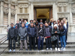 On the steps of the Cathedral