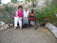 Peggy Campbell with Angela Docherty from New Ways & child in Turkana
