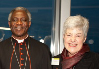 Cardinal Turkson with  Anne Peacey