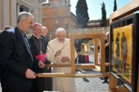 Pope Benedict rings Bell at Vatican