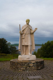 Statue of St Patrick at Lough Derg