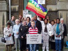 Walkers set out from St Mellitus Church  pic: Valerie Flessati