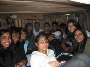 students cram into their own slum dwelling