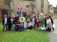 Bishop Hyne with group at Aylesford