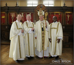 Revds Anthony Curran, Brian McMahon & Nick Agule  with Archbishop Nichols