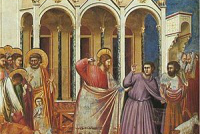 Giotto - Jesus throws out money-changers from the temple