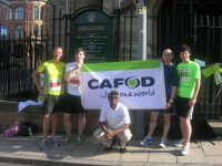 Geoffrey Chongo with supporters