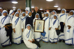 Archbishop Nichols with Missionaries of Charity