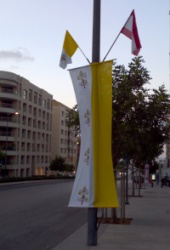 Flags decorate Beirut streets