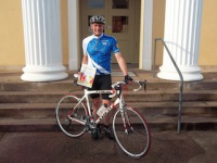 Alan outside St Mary's