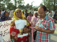 demonstrators in Islamabad