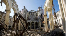 Port-au-Prince Cathedral after the quake