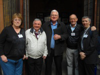 Ellen Teague with Columban Fathers Bernard McDermott, Peter Hughes, Tom Ryan & Pat O'Beirne