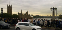 Crossing the Thames at Lambeth Bridge ..  image: Reluctant Sinner blog