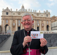 Archbishop Bernard Longley at St Peter's with new cover 
