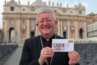 Archbishop Bernard Longley at St Peter's with new cover 