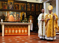 Fr Shaun with Bishop Alan Hopes