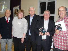 l-r Bruce Kent, Ellen Teague, Fr Peter Hughes, Fr Sean McDonagh, John Vidal