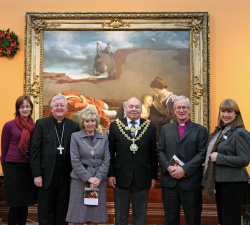Archbishop Bernard Longley; Bishop David Urquhart, Mayor John Lines, Lady Mayoress Mrs Kathleen Lines; Professor Ann Sumner; Victoria Osborne, Picture Peter Jennings