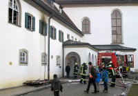 Emergency services arriving at Monastery in Fussen