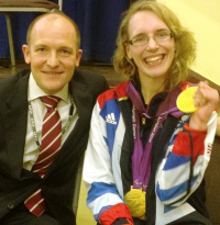 David carter with Sophie Christiansen