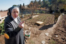 Salesian Sister on historic convent land marked for confiscation by Israel