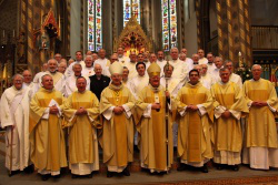 Archbishop Longley with Permanent Deacons after Mass of Renewal, image: Peter Jennings