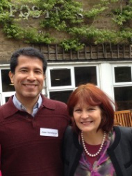Pax Christi Secretary General José Henríquez with Professor Tina Beattie