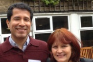 Pax Christi Secretary General José Henríquez with Professor Tina Beattie